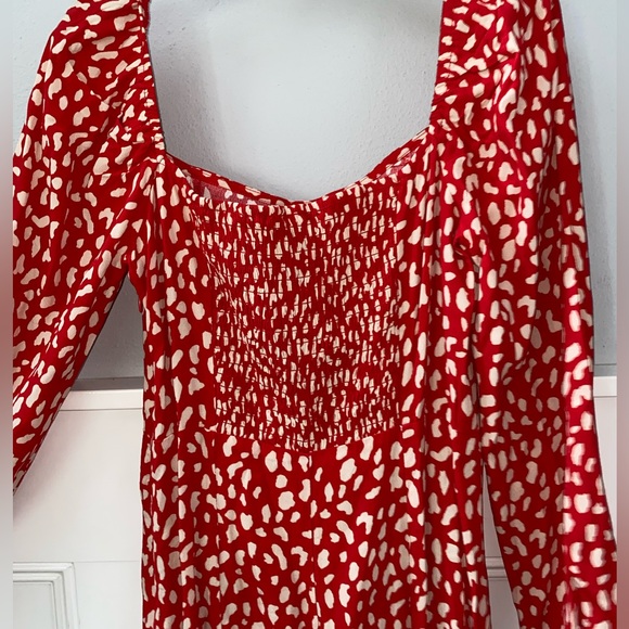 FOREVER 21 - Red Slit Dress - Picture 3 of 4